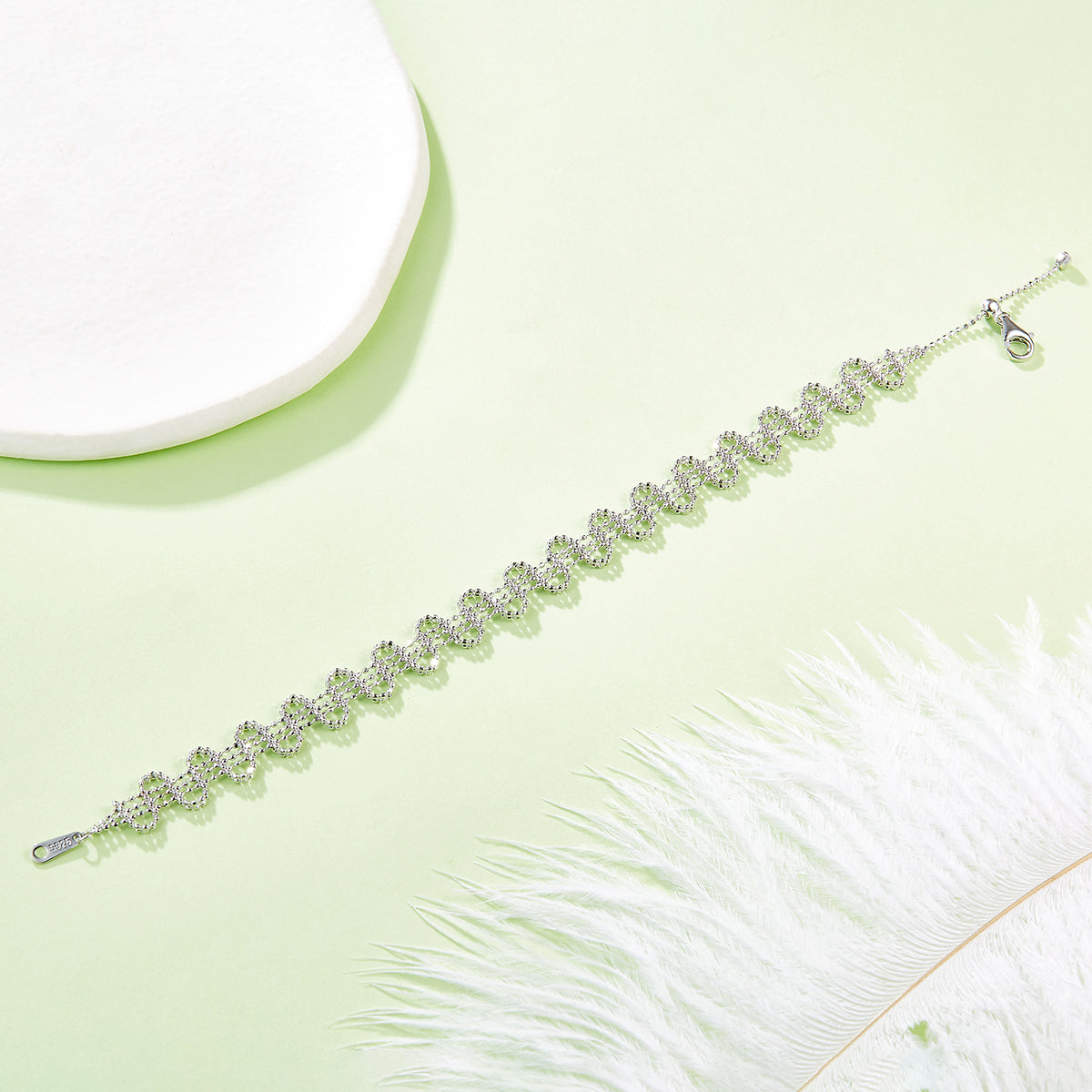 925-Silber Armband Onda
