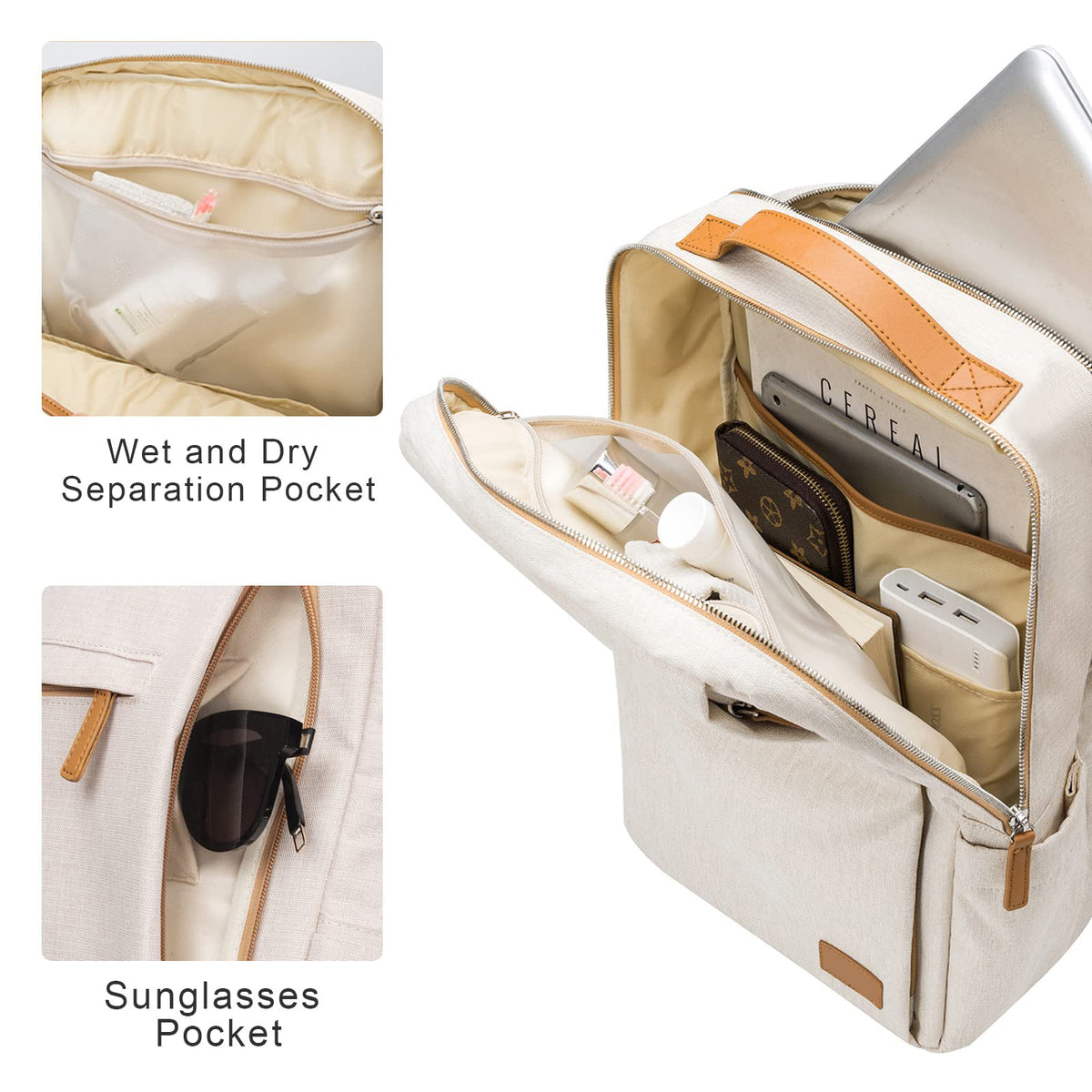Multifunktionaler Rucksack mit USB-Anschluss – Bild 6 | LuxeStyle