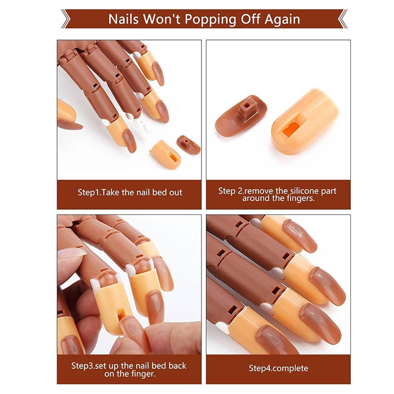 Nail-Art-Set «Übungshand» + 300 Tips