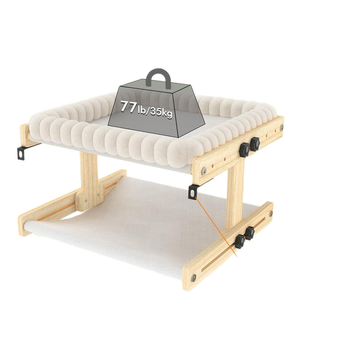 Kratzerfreie Katzen-Lounge mit Bett, gross – Bild 4 | LuxeStyle