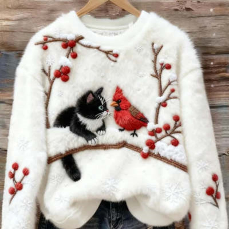 Damen-Kapuzenpullover mit Weihnachtsmotiv | LuxeStyle