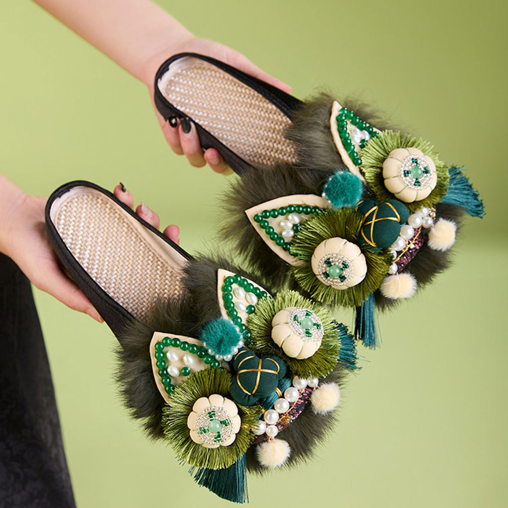 Chinesische Tigerkopf-Slipper für Damen