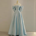 Skyblau-Kleid, bodenlang, ohne Träger – Bild 8 | LuxeStyle