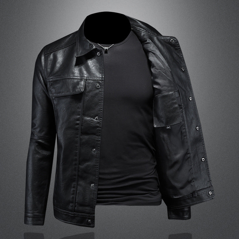 Herren Kunstlederjacke im Motorrad-Stil – Bild 5 | LuxeStyle