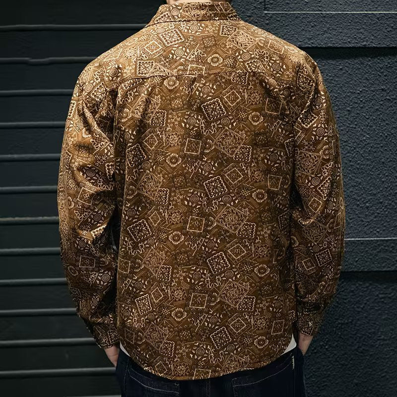 Freizeit-Hemd mit Denim-Print für Herren – Bild 5 | LuxeStyle