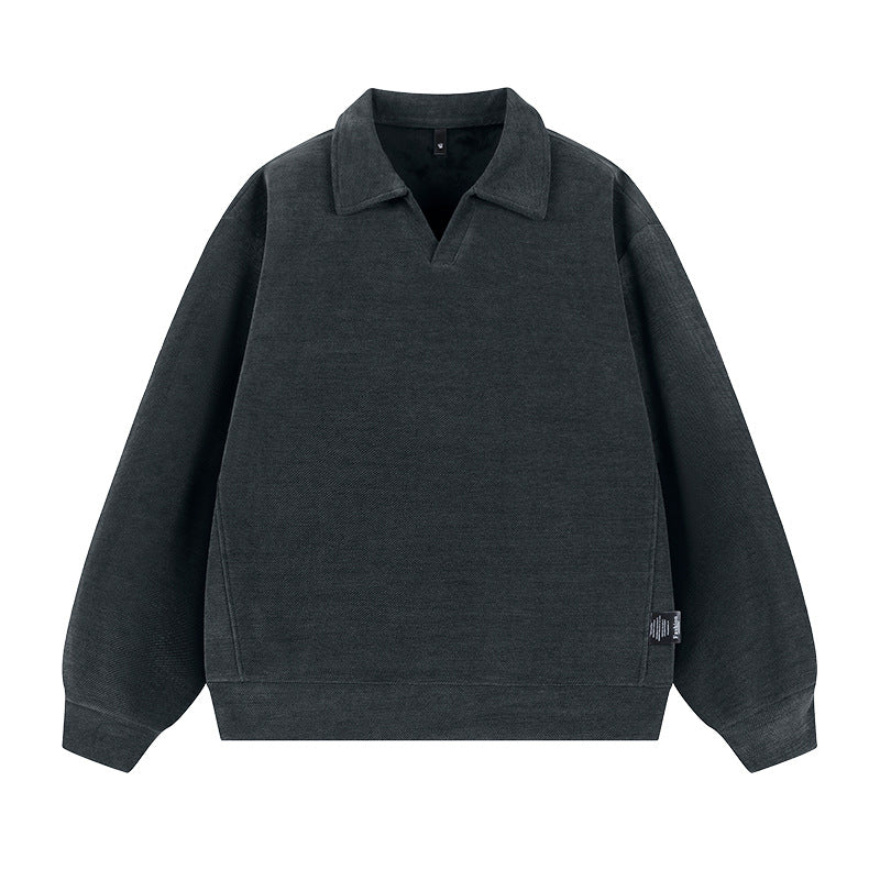 Unifarbenes Langarmshirt | LuxeStyle
