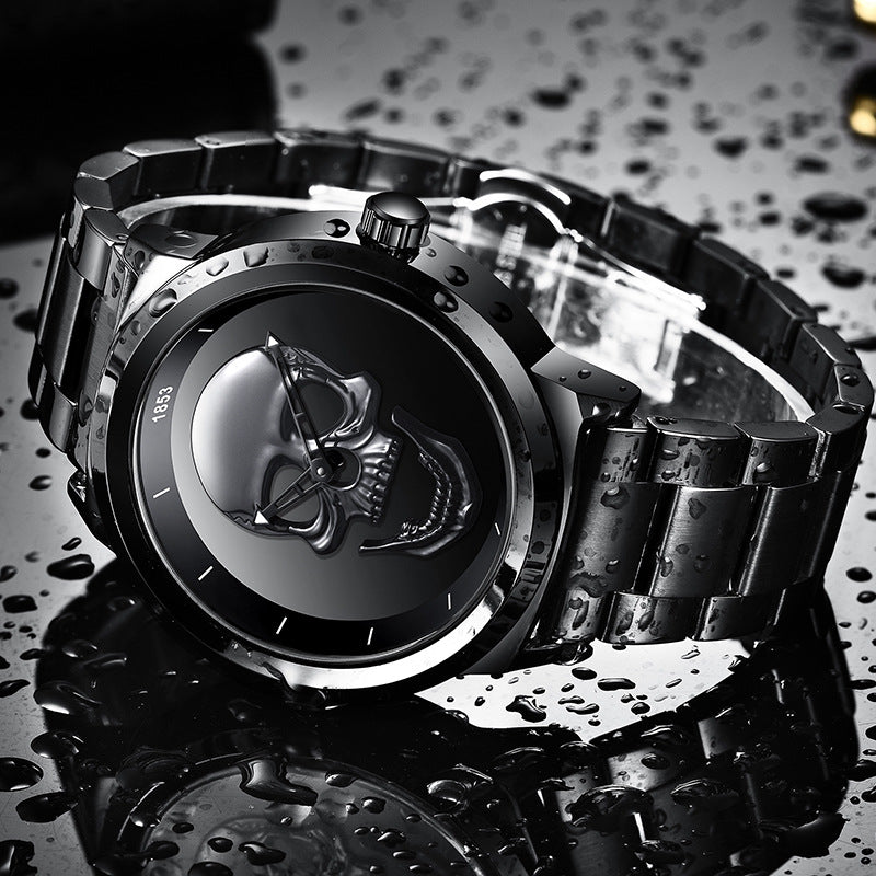Quarzuhr mit Totenkopf-Motiv – Bild 3 | LuxeStyle