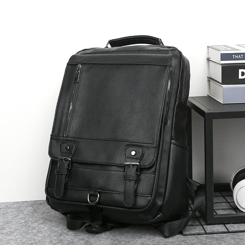 USB-Lederrucksack für Herren