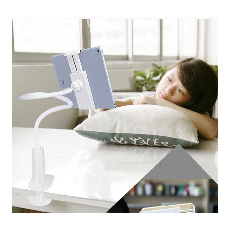 Handyhalter mit Schwanenhals · Bett & Schreibtisch (Klemme)