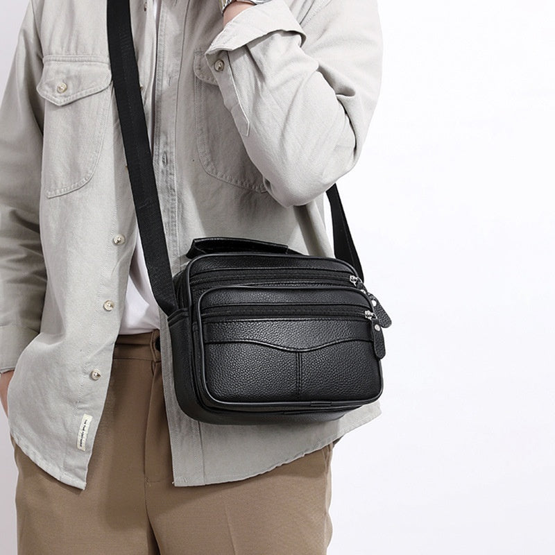 Leder Business Aktentasche Ein-Schulter 21×17×9 cm – Bild 6 | LuxeStyle