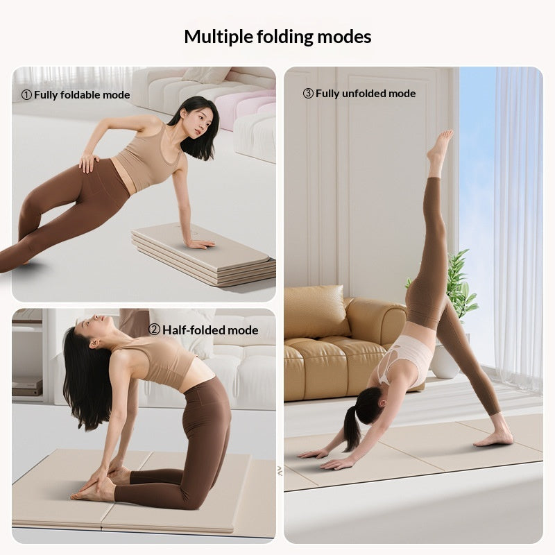 Faltbare zweifarbige Yoga- und Fitnessmatte