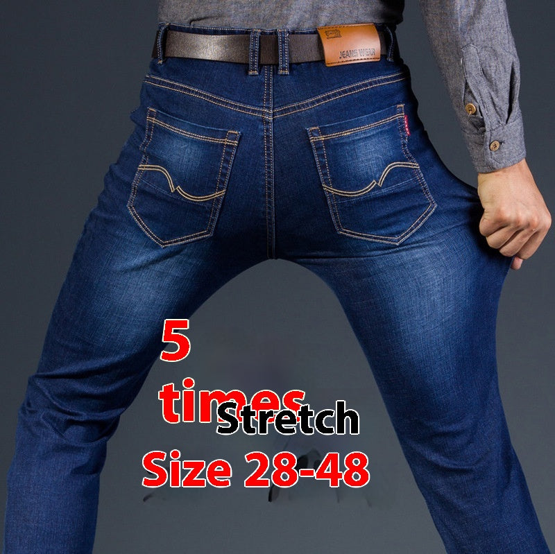 Herren Super-Stretch Jeans, locker geschnitten
