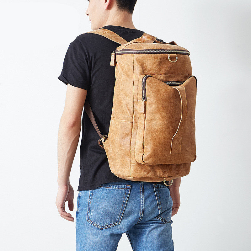 Rucksack aus Rindsleder 43 cm × 27 cm × 24 cm | LuxeStyle