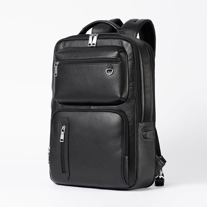 Litschi-Muster Laptop-Rucksack aus Rindsleder