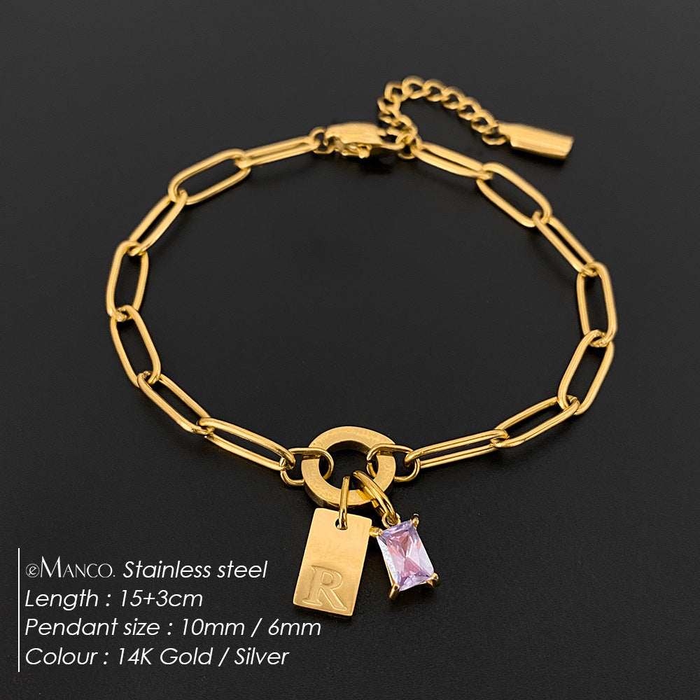 Rhinestone Buchstaben Armband – Bild 8 | LuxeStyle