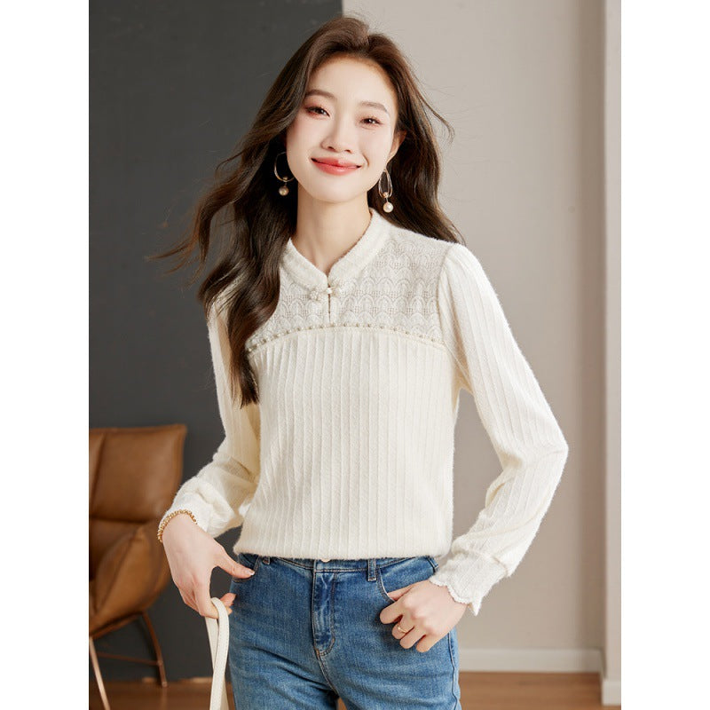 Vintage-Bluse mit Schnalle