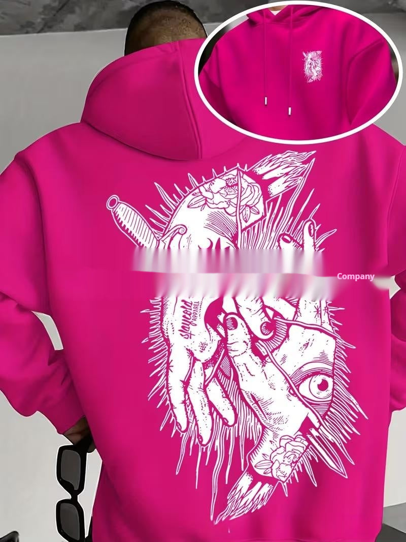 Hooded Sweatshirt mit gemustertem Taschen-Design – Bild 4 | LuxeStyle