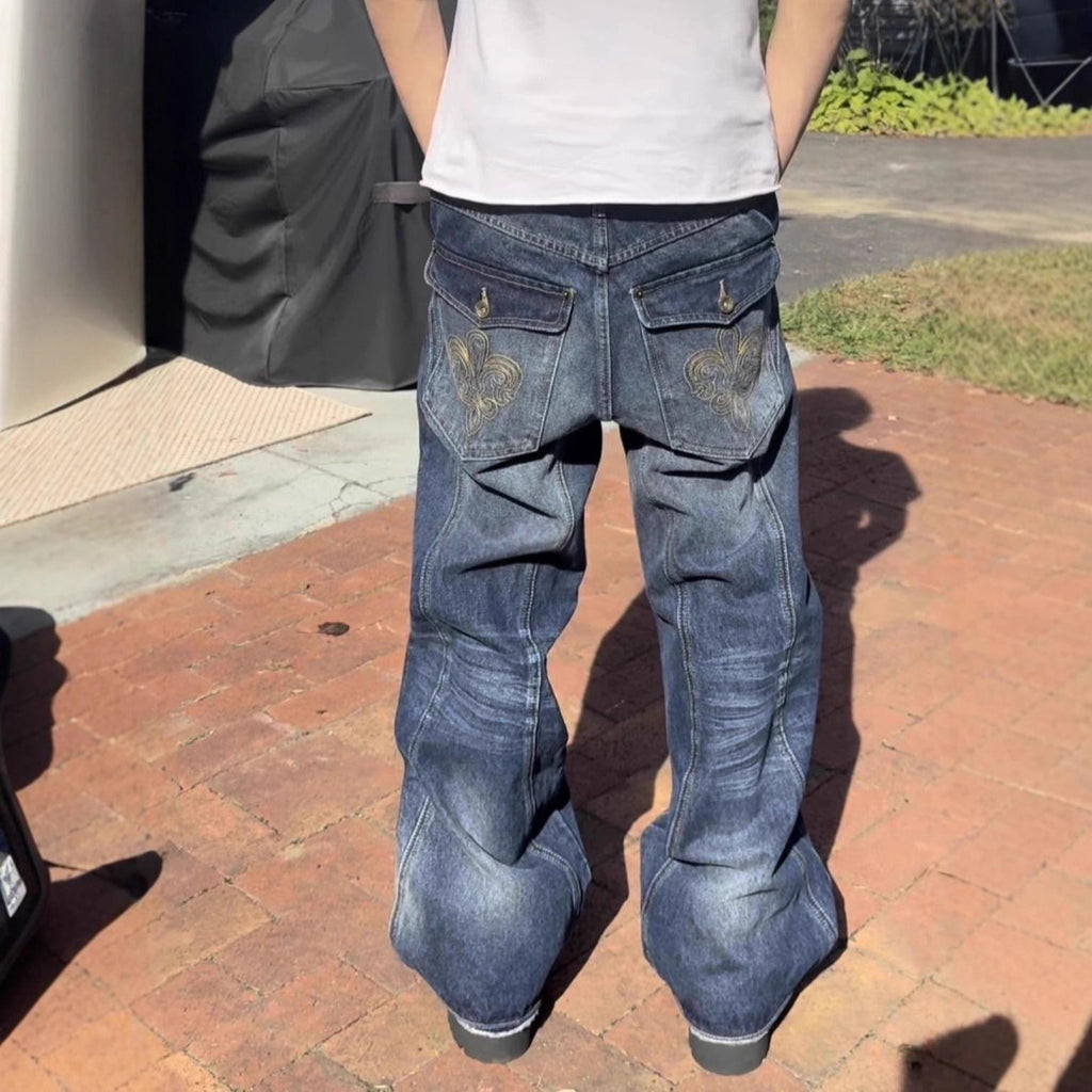 Herren Vintage Distressed Jeans