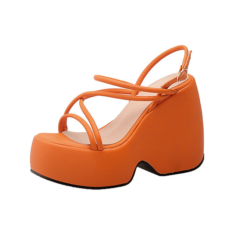 Sommer-Platform Sandalen mit offenen Zehen – Bild 4 | LuxeStyle