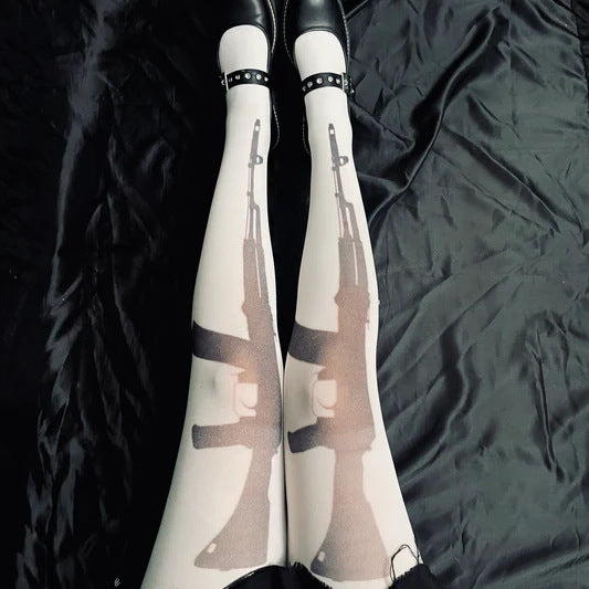 Japanische JK-Style Strumpfhose mit Muster