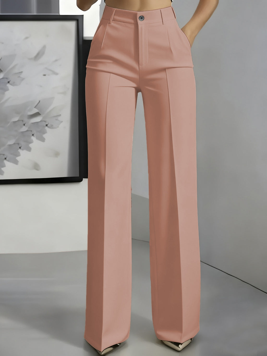 High-Waist Hose im eleganten, minimalistischen Stil