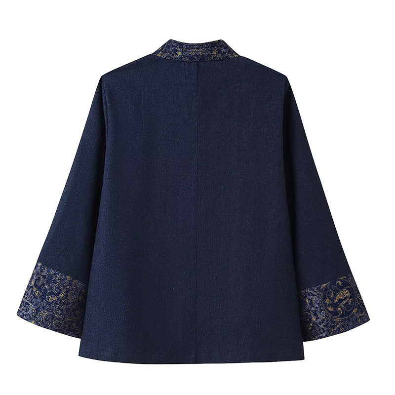 Lässige Jacquard-Kimono-Jacke