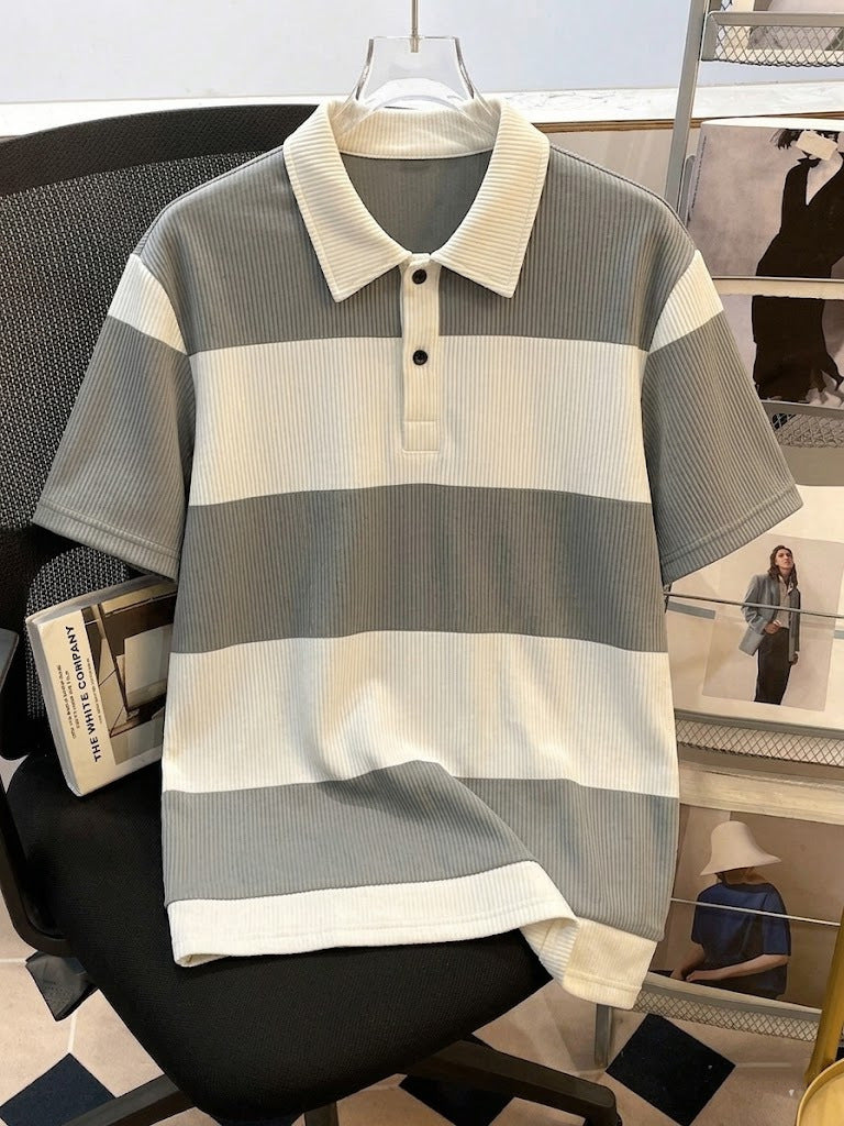 Herren Polo-Shirt mit Kontraststreifen – Bild 6 | LuxeStyle