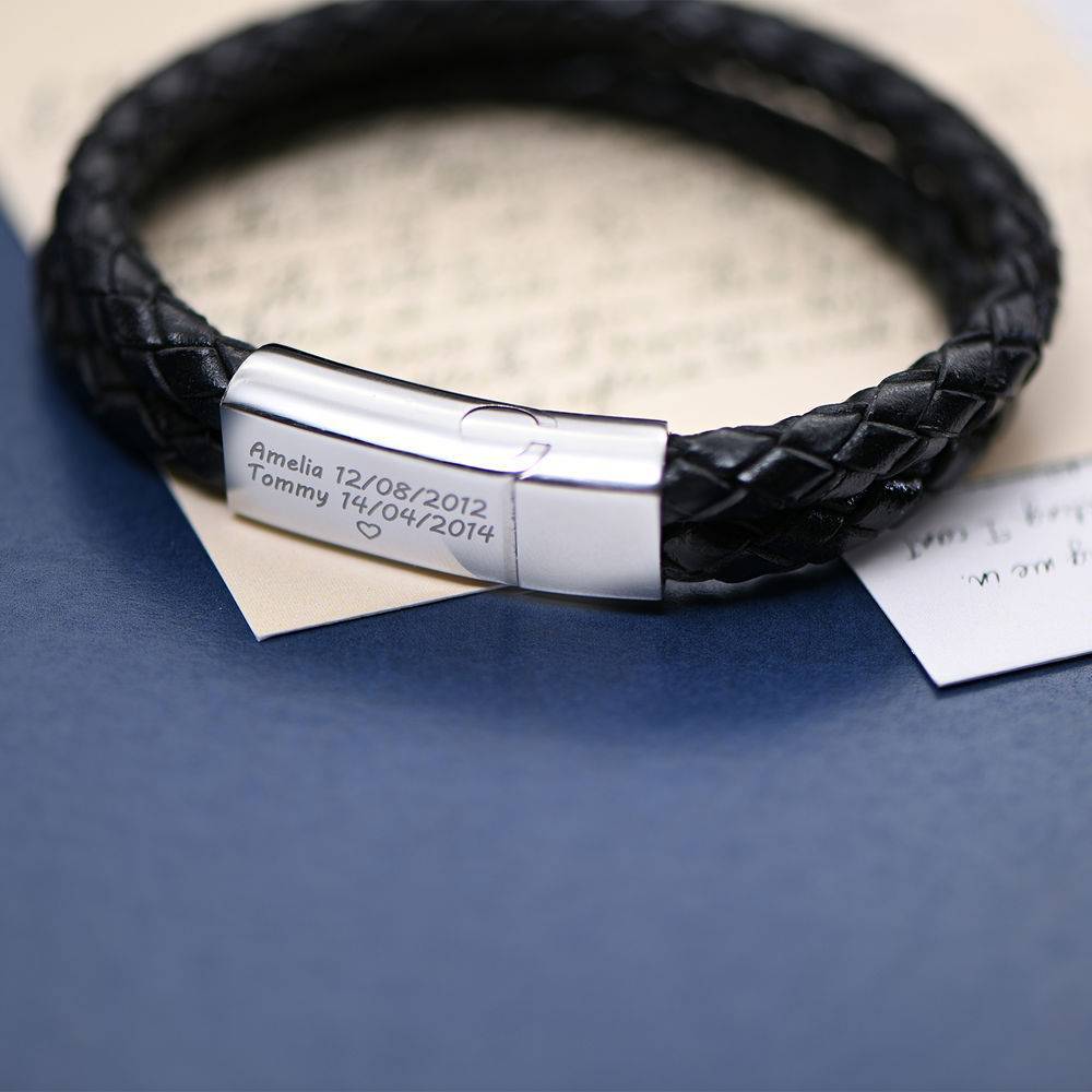 Herrenarmband aus Leder mit Gravur – Bild 4 | LuxeStyle