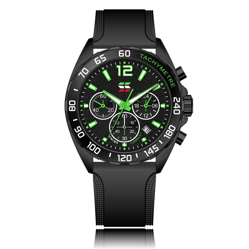 Quarz-Armbanduhr mit Kautschukarmband