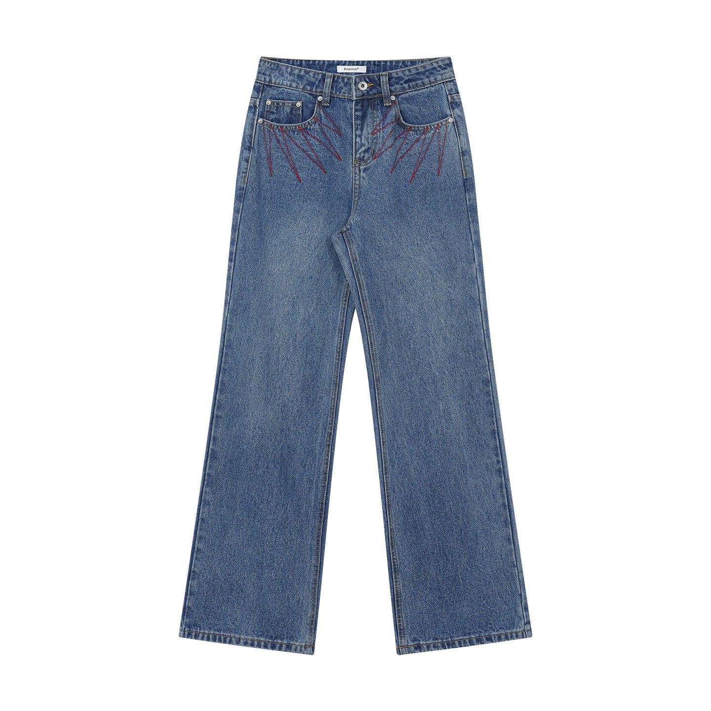 Used-Look Jeans mit leicht ausgestelltem Bein