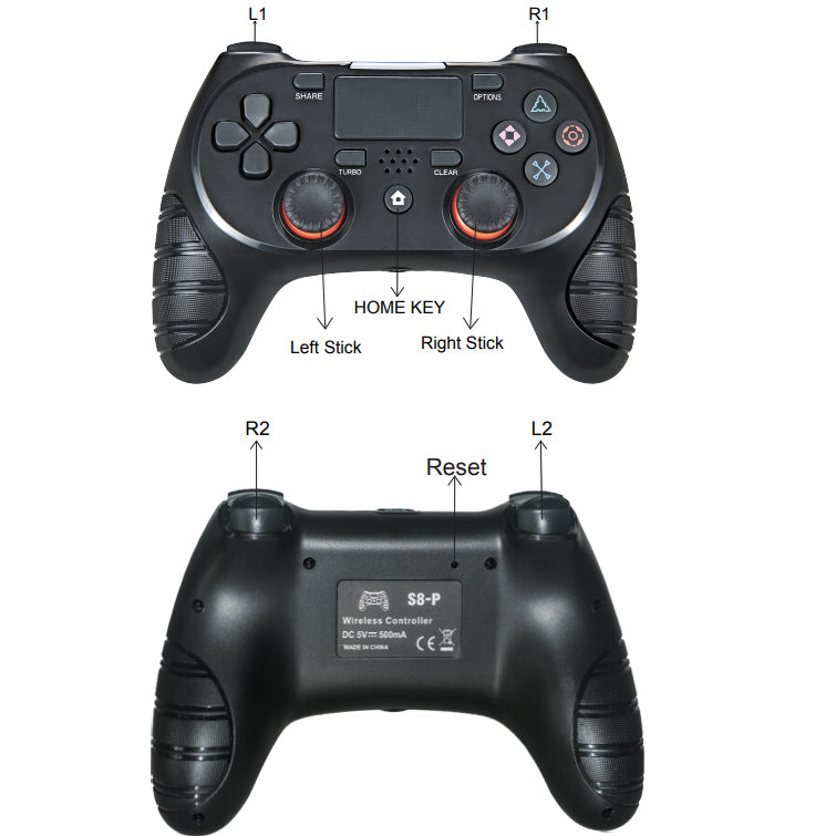 Dual-Vibrations Gamepad mit Licht