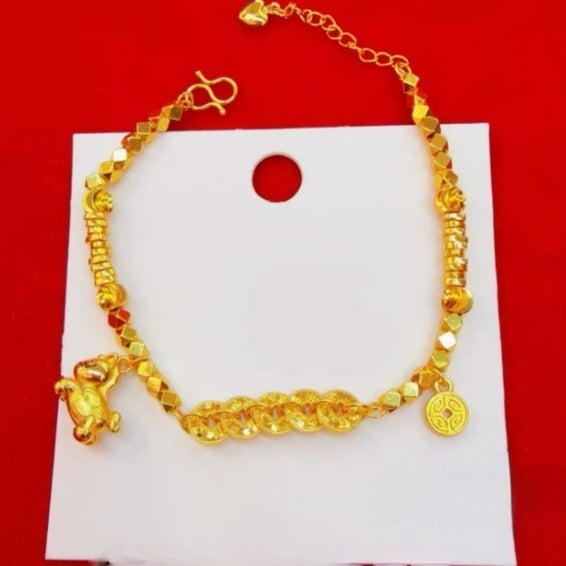 Vergoldetes Messingarmband mit Pferdemotiv – Bild 2 | LuxeStyle
