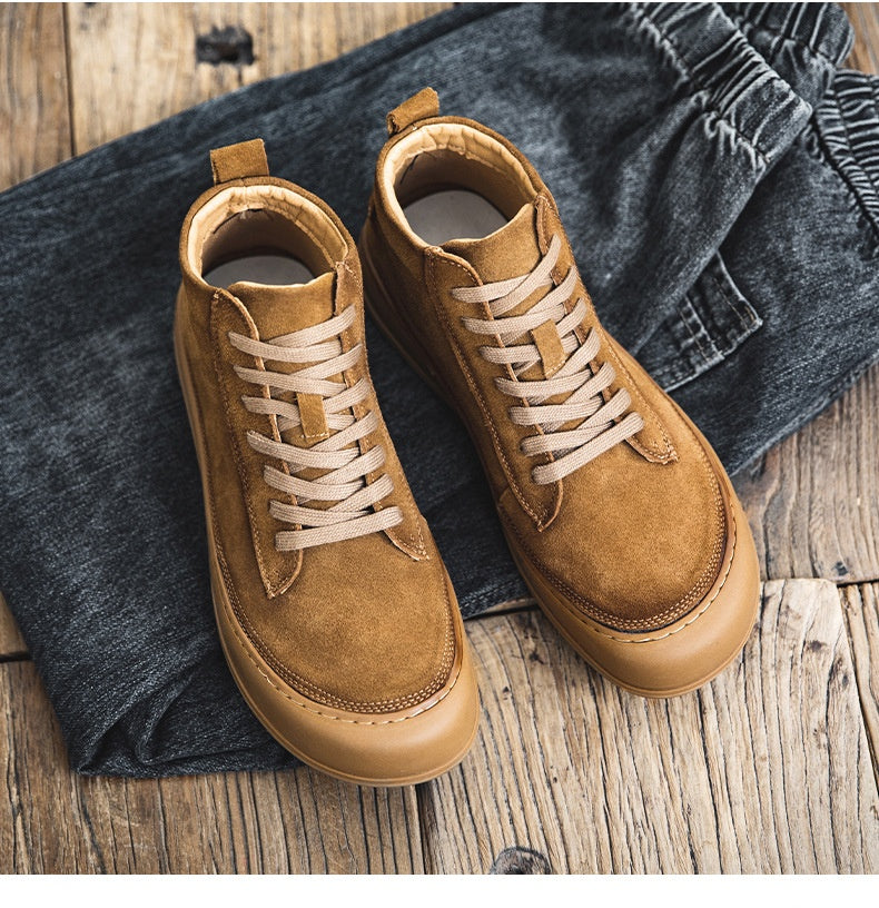 Lässige High-Top Leder Worker-Boots für Herren – Bild 8 | LuxeStyle
