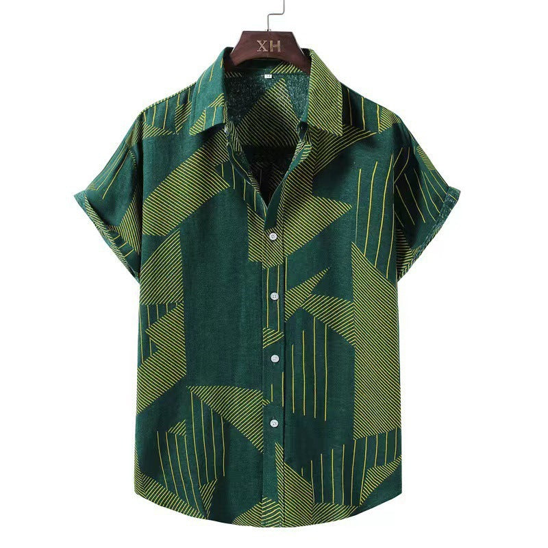 Shortsleeve Herren Shirt mit Streifenprint | LuxeStyle