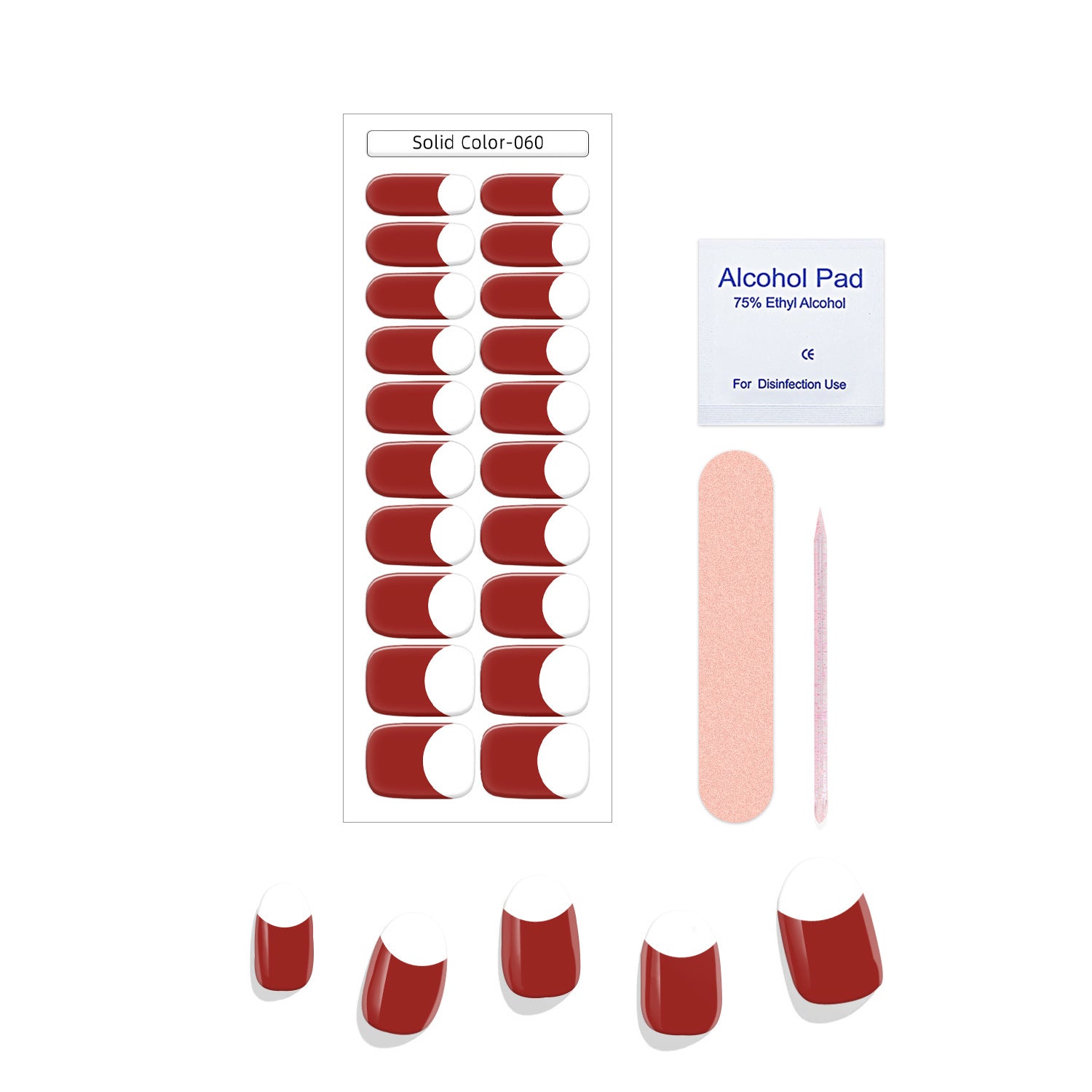 Französische Nagelsticker