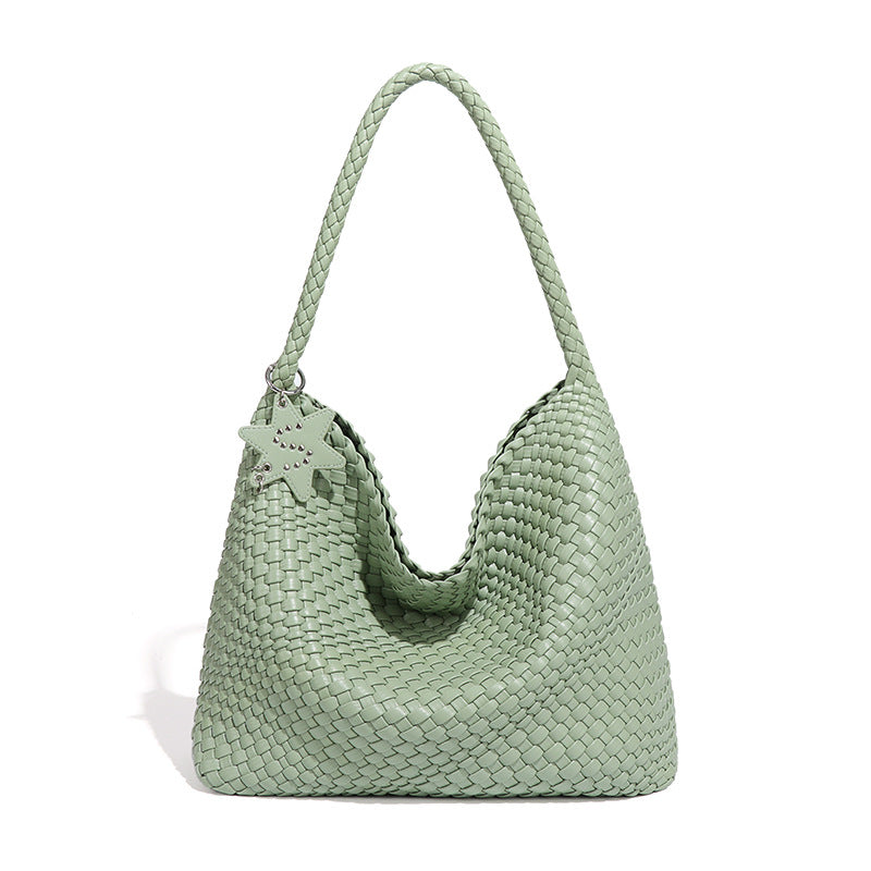 Handgewobene Schultertasche im lässigen Design