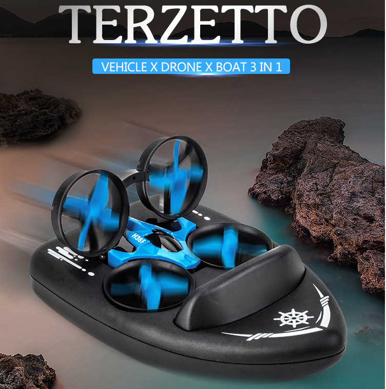 3-in-1 RC Drohne, Landfahrzeug & Boot – Bild 2 | LuxeStyle