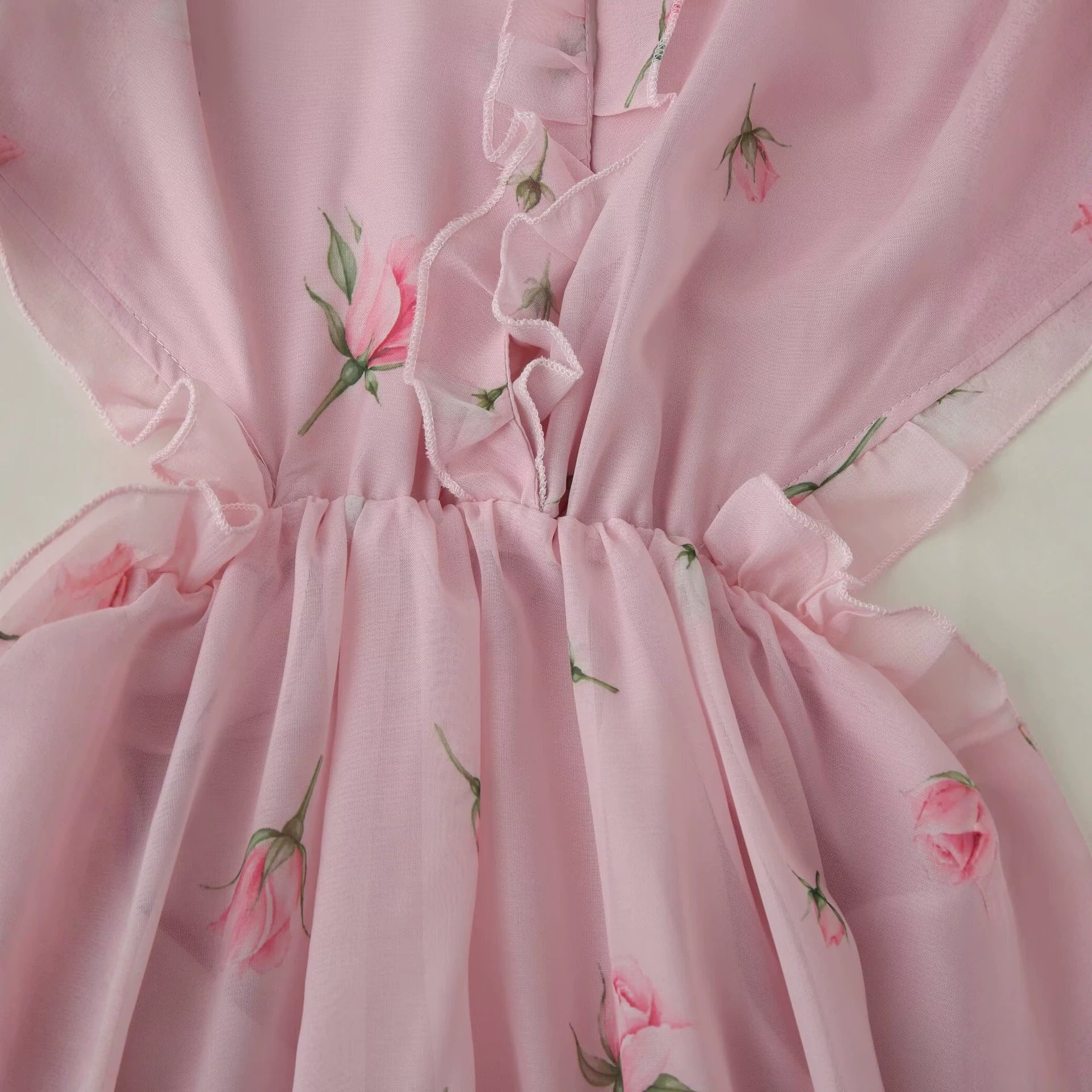 Blumenkleid mit Bauchfreihaltung