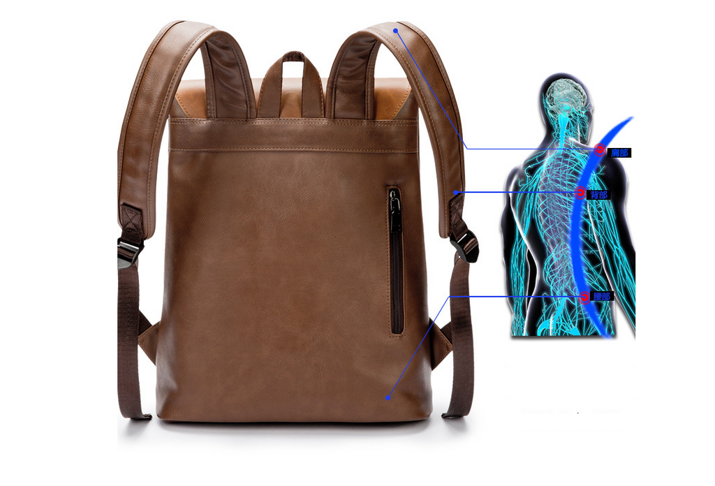 College-Rucksack aus PU-Leder – Bild 8 | LuxeStyle