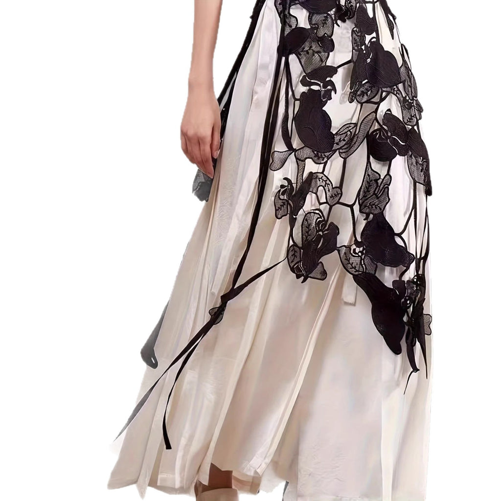 Eleganter Midirock mit Stickerei und Spitze – Bild 5 | LuxeStyle