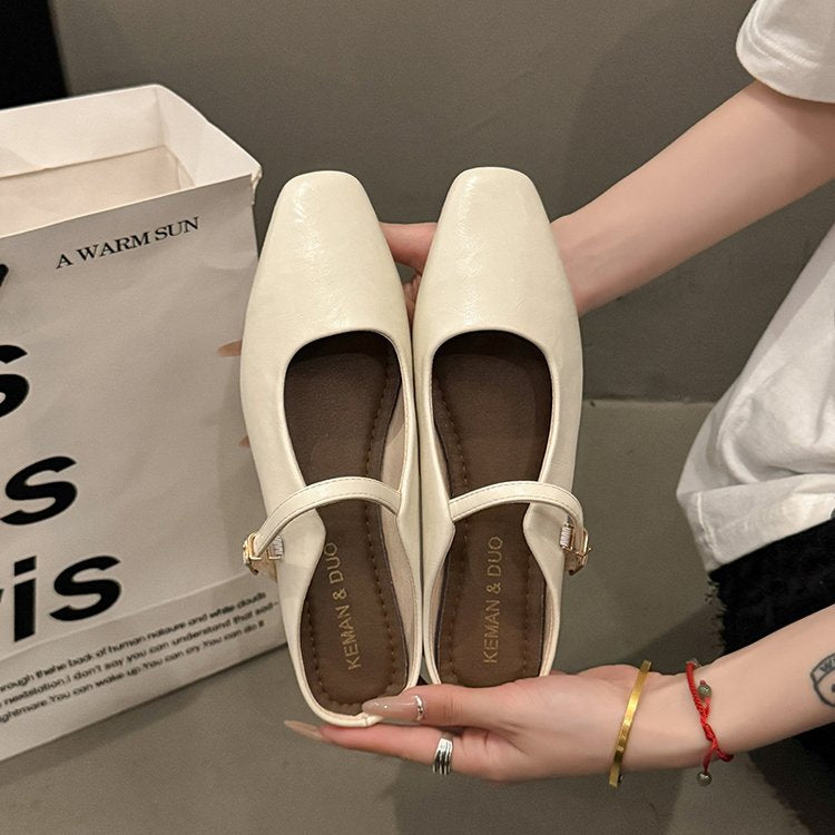 Retro Ballerinas aus Wildleder