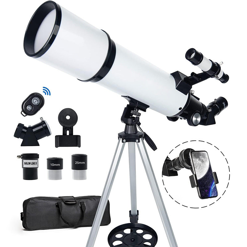 Astronomisches Teleskop mit Telefonadapter