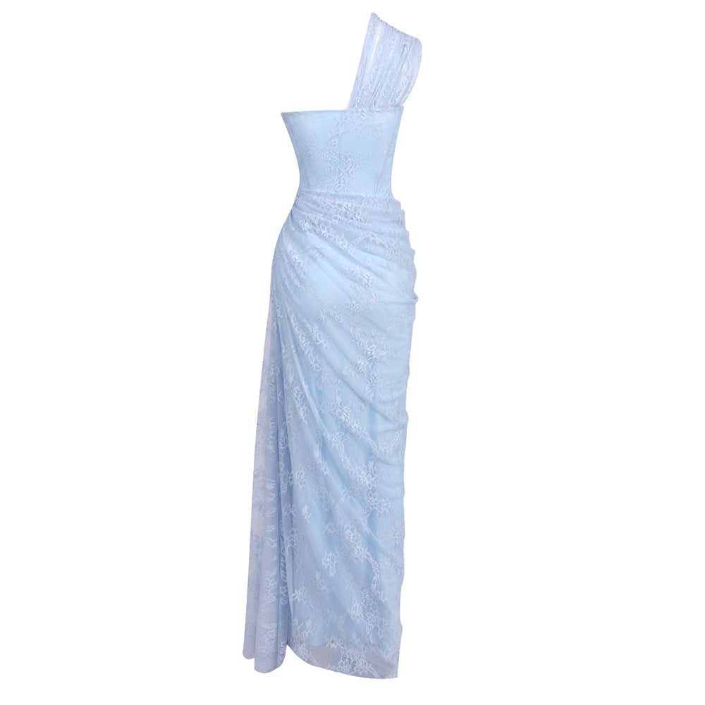 Elegantes blaues Etuikleid
