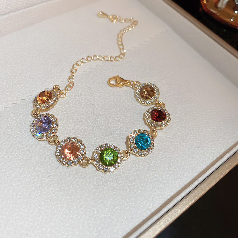 Ovales Zirkon-Armband, 18K vergoldet – Ansicht 5