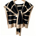 Gestreifter Strickmantel in Bronze | LuxeStyle