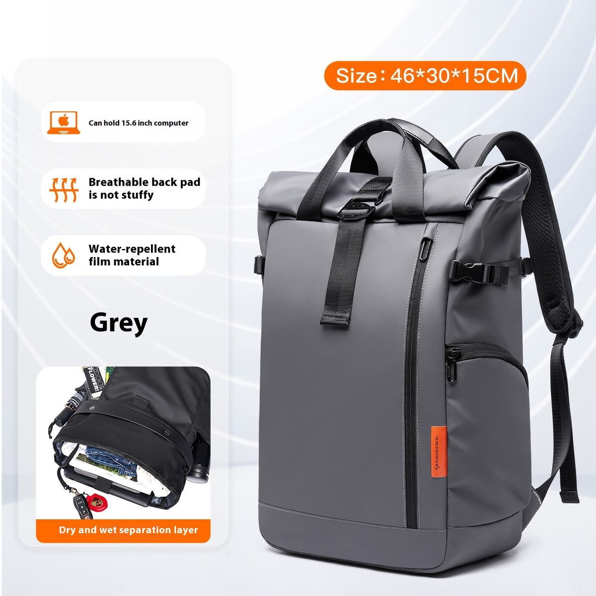 Männlicher Rucksack mit 20-35L Kapazität – Bild 3 | LuxeStyle