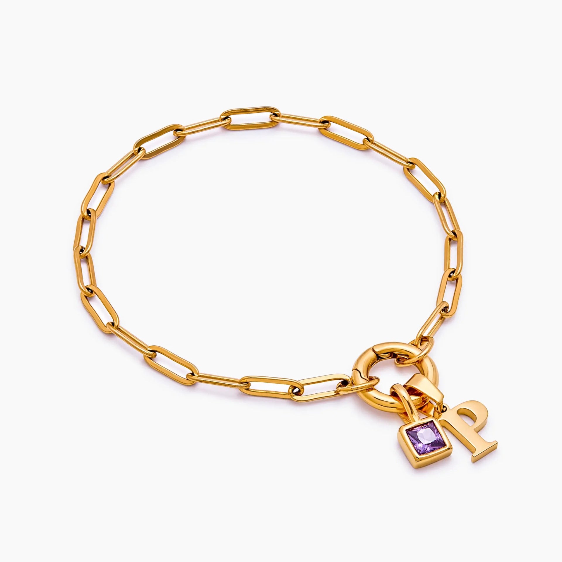 Gold-plattierter Papierklammer-Armband