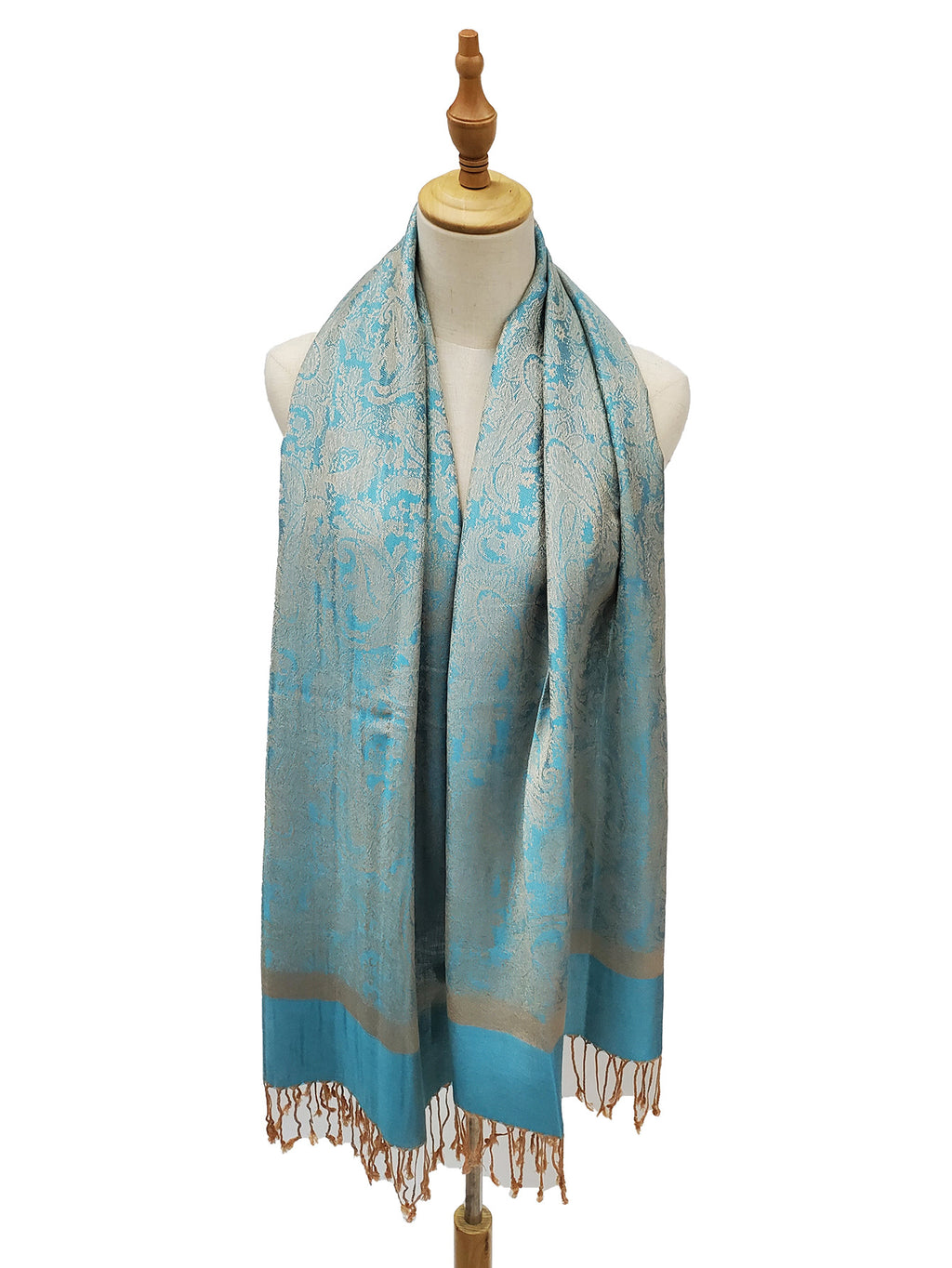 Paisley Jacquard Schal mit Quasten