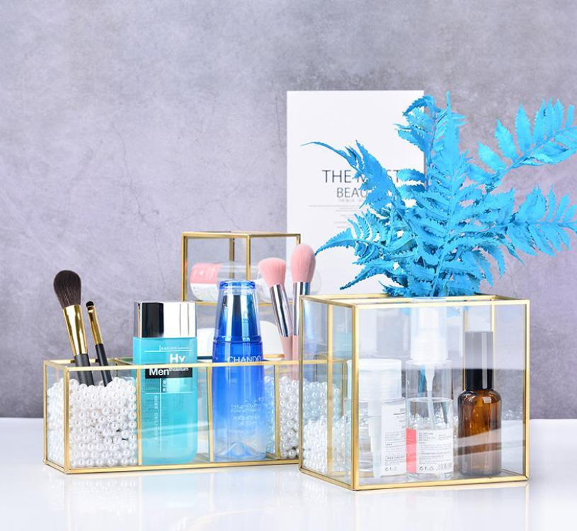 Nordische Glas- und Messing-Aufbewahrungsbox | LuxeStyle