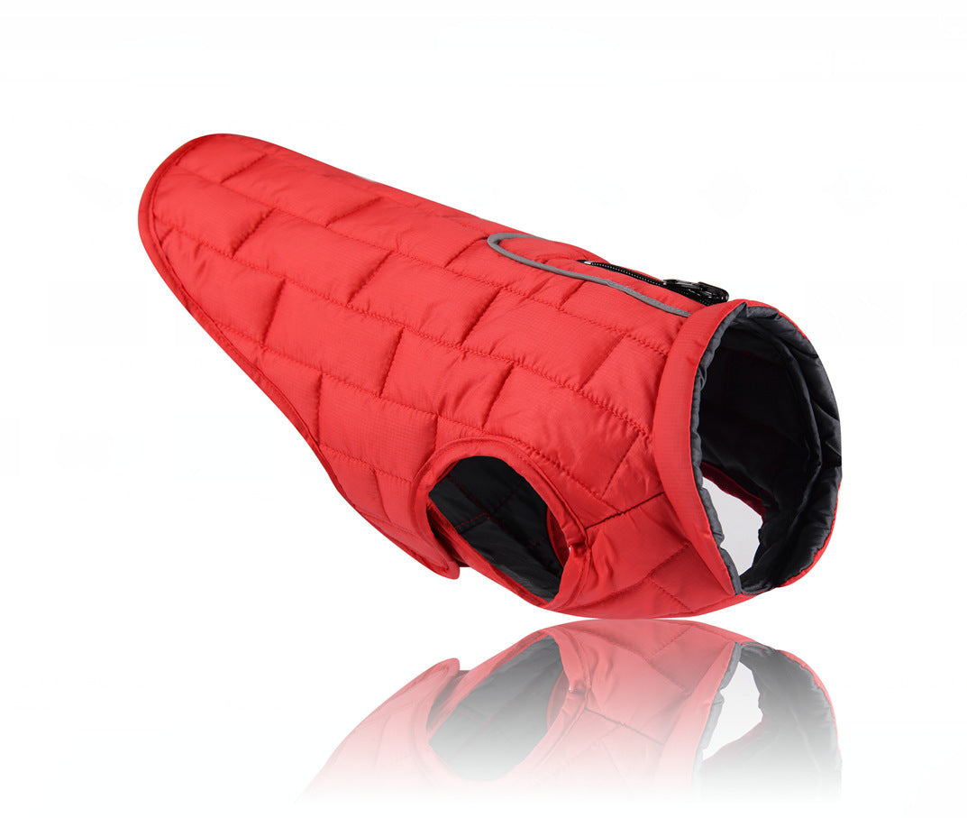 Herbst-Winter-Hundemantel Zweifarben-Check-Design